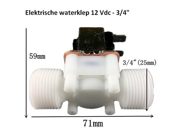Electric water valve 12 Volt| plastic